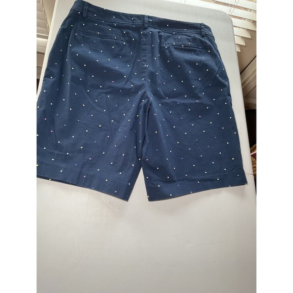 Talbots Perfect Short Polka Dot Cotton Blend Casual Shorts Size 14 - Picture 6 of 10